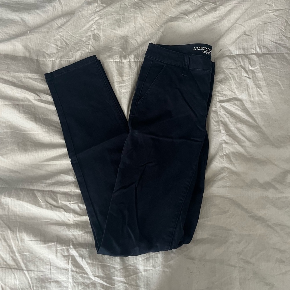 Navy Blue American Eagle Skinny Pants